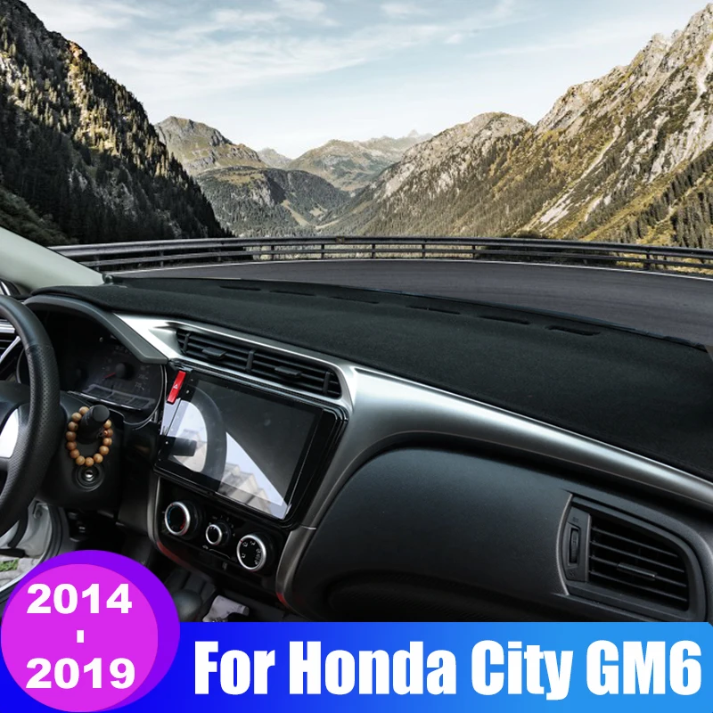

Для Honda City GM6 2014 2015 2016 2017 2018 2019 коврик для приборной панели автомобиля, избегайте света, солнцезащитный козырек, чехол, анти-УФ-защитные ковры, аксессуары