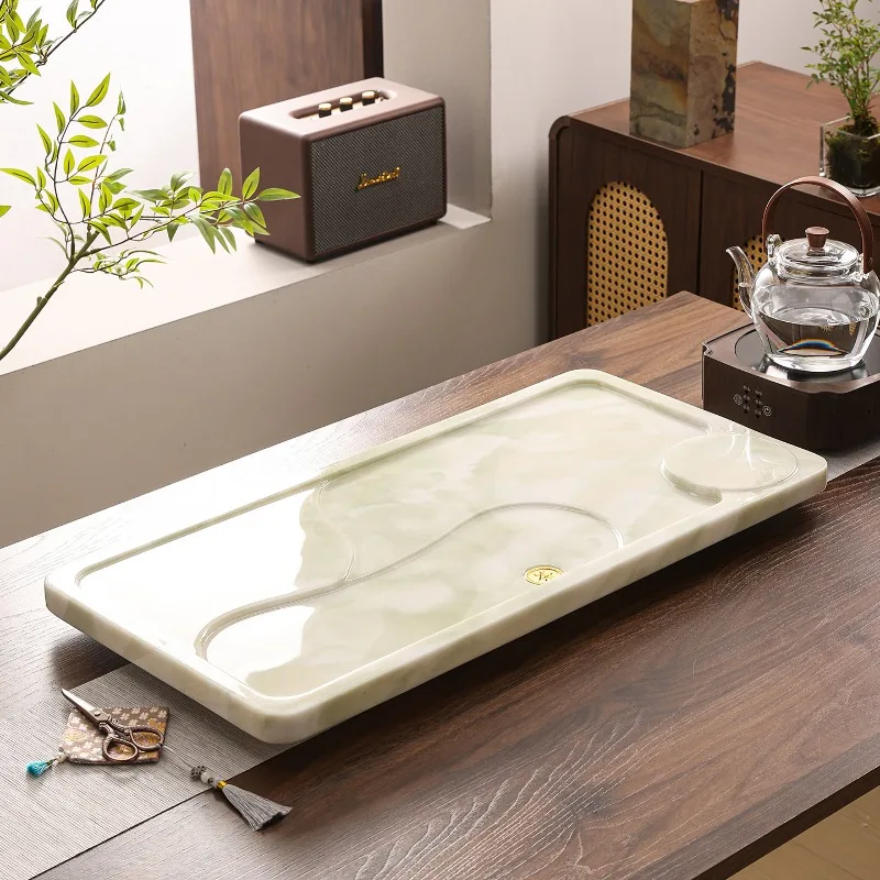Hospitality Marble Tea Tray Serving Decorative Office Valet Ceremony Hospitality Tea Tray Rectangle Coffee Bandejas Teaware