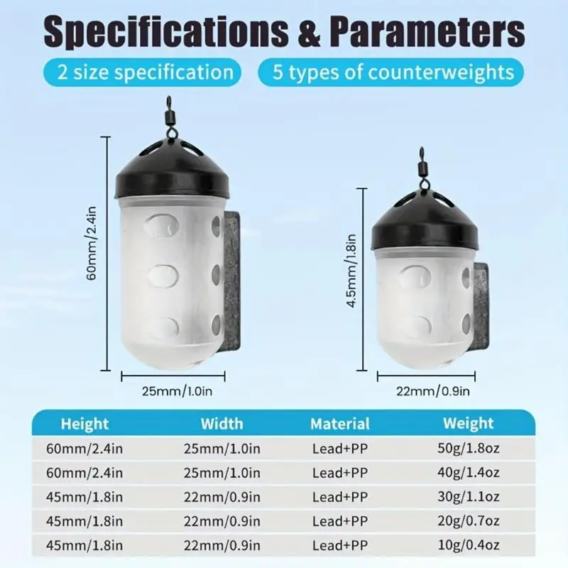 مضغوطة كاربس غطس صيد الأسماك الأداة الدقة التي تصب الطعوم موزع الصيد K1YF