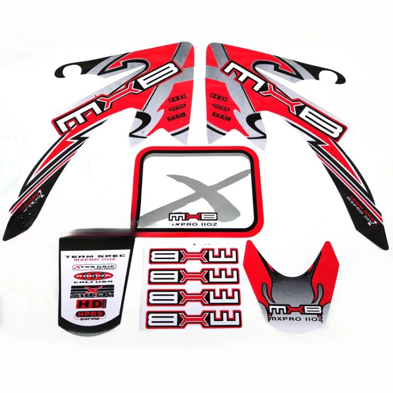 GRAPHICS & ACHTERGROND DECAL Sticker Kits voor CRF50 Lifan SSR110 Apollo Kymco TaoTaoDB17 50cc 110cc 125cc Pit Dirt Bike