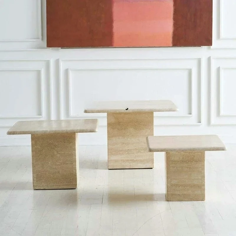 Y Simple Modern Pure Natural Marble Cave Stone Combined Tea Table Coffee Table