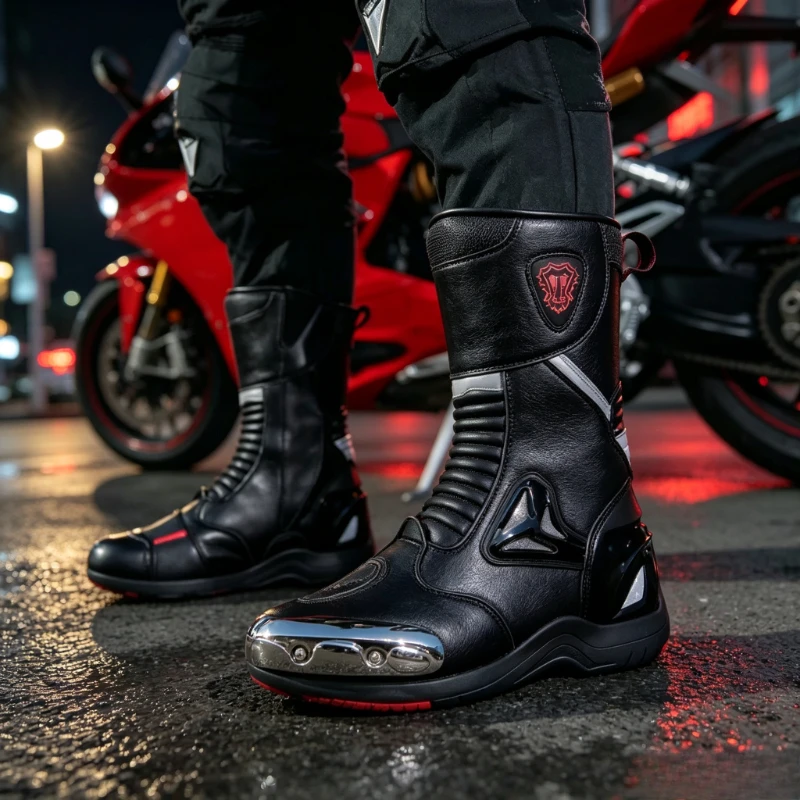 JG Professional Motocross Mid-Calf Long High Ankle Off-Road Racing Moto Rider Protective Shoes Men Woman Motorcycle Boots