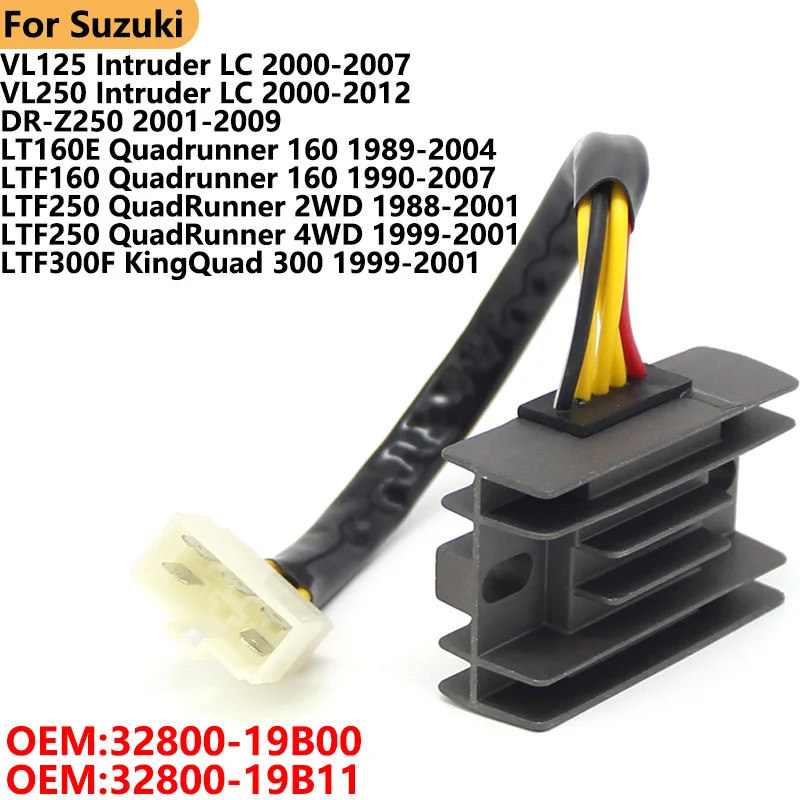 

Motorcycle Voltage Regulator Rectifier for Suzuki VL125 Intruder LC 2000-2007 VL250 Intruder LC 2000-2012 DR-Z250 32800-19B00