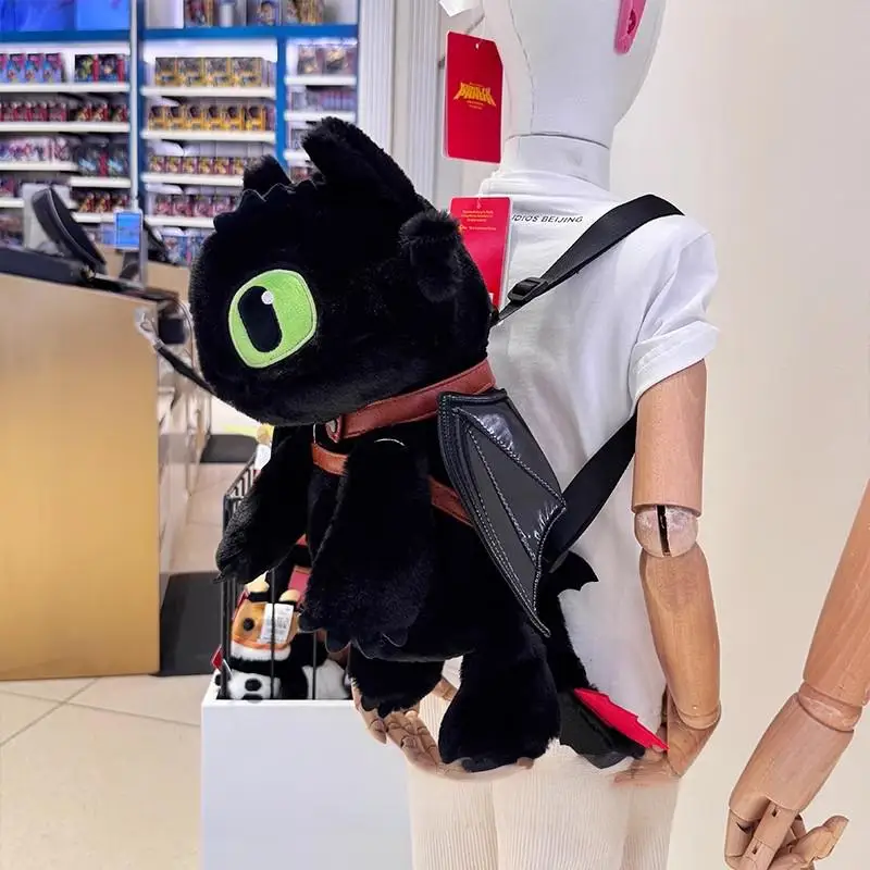 Beijing Film Park Toothless (Night Fury) Dinosaur-Themed Cartoon Plush Doll Backpack – Official Movie Souvenir
