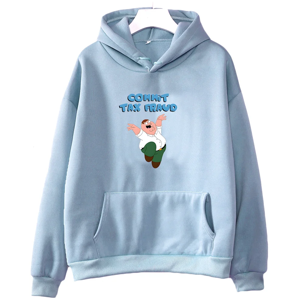 Cute Family Guy Hooded Cartoon Print Comfortable Fleece Hooded Sweatshirt Anime Print Harajuku Kawaii Clothes Unisex Soft Hoody