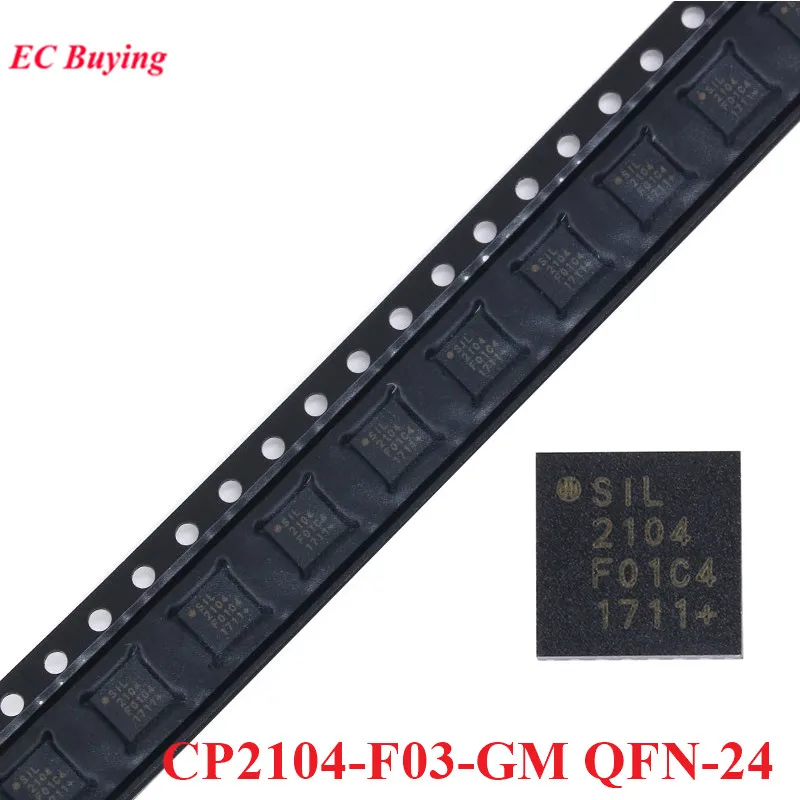 CP2104 CP2104-F03-GM CP2104-F03 QFN-24 Bridge USB to UART Chip Controller IC New Original