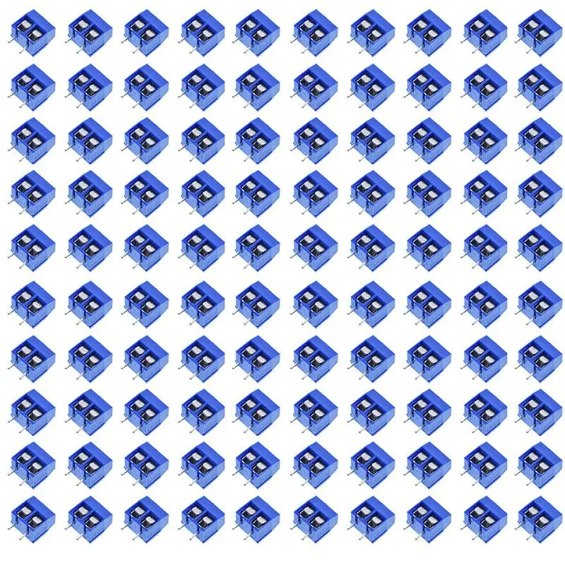 ~!DTD1021-Oct.100Pcs KF301-2P 2 Pin Screw Terminal Connector 5mm Pitch 15A 300V Spliceable