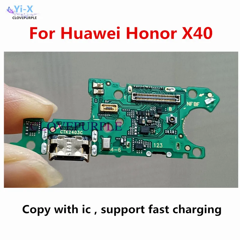 10pcs/Lot USB Charging Board Dock Connector Charger Port Flex Cable For Huawei Honor X40 Repair Parts