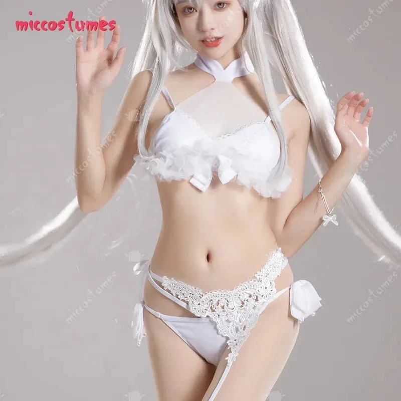 

HAIKYUU Women's Merlin Cosplay Costume Two-Piece Swimsuit Bikini Set Halter Top Bathing Suitv;2,r'6;t.