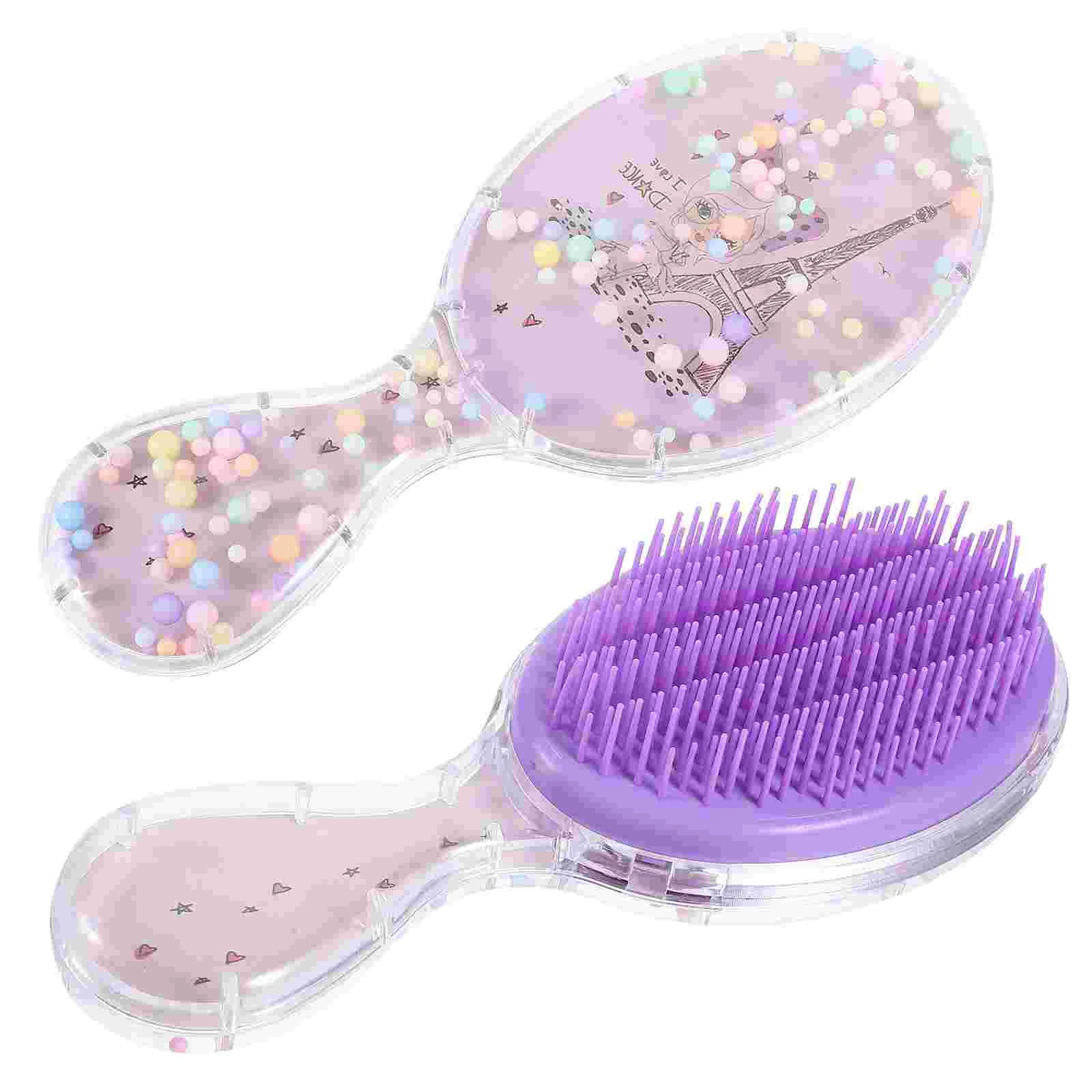 

Hair Brush Toddler Oval Cartoon Comb Hairbrush Decorative Princess Detangler for