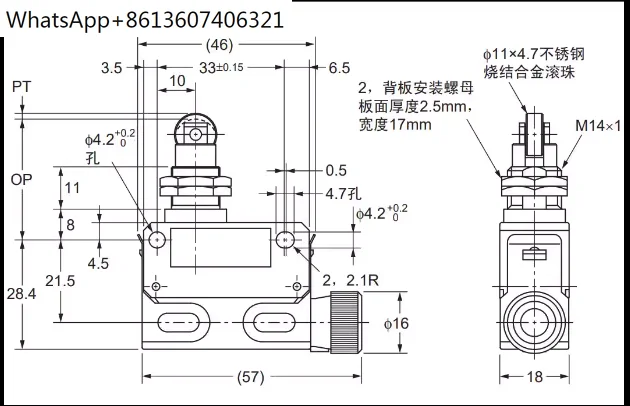 FREE SHIPPING NEW and original  SL1-A SL1A  Ip67  Limit switch Travel Micro switch EN60947-5-1