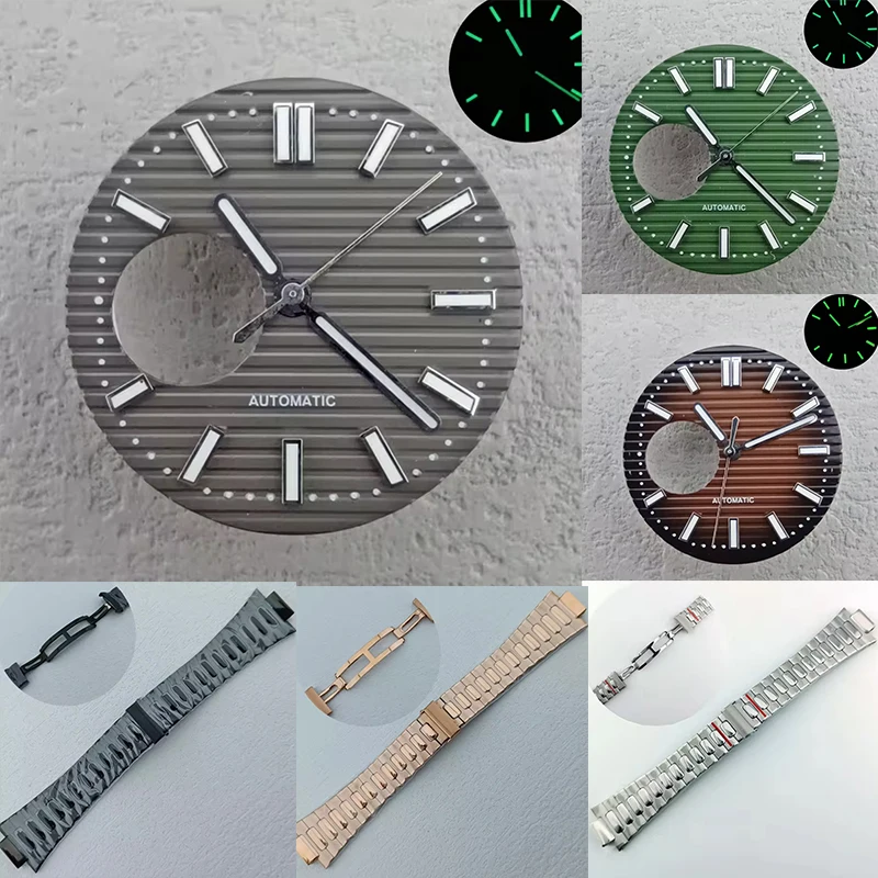 40mm NH38 uomo cassa per orologio impermeabile scheletro quadrante luminoso vetro zaffiro acciaio inossidabile 316L movimento NH38A accessori per orologi