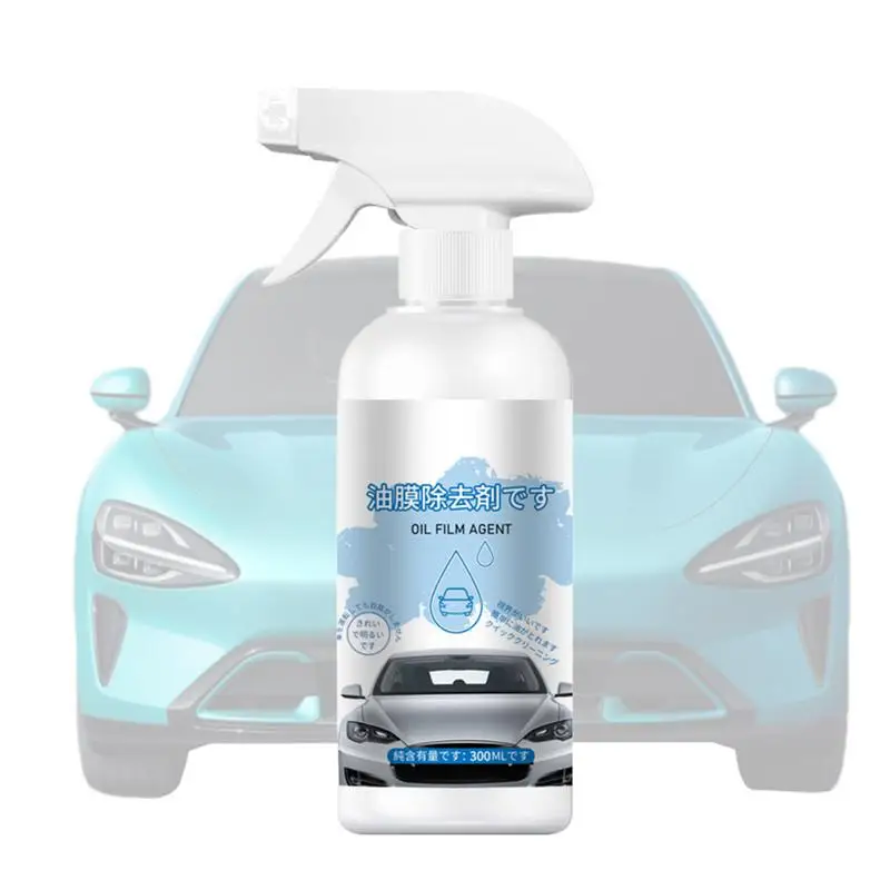 Limpiador de película de aceite de vidrio para coche, Spray antiniebla de 10,15oz, agente de lavado de vidrio para automóvil, pulverizador de lavado de película de aceite de vidrio automotriz antiniebla para