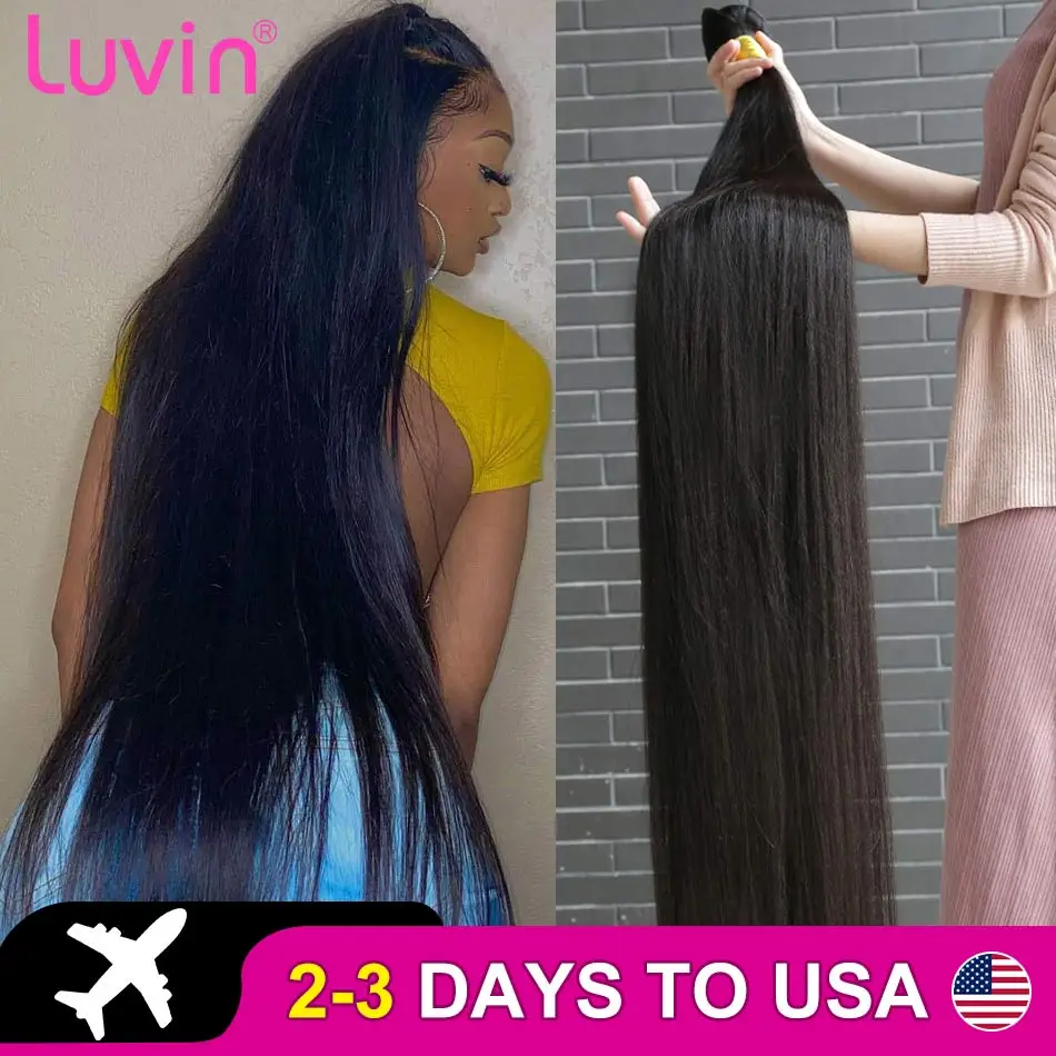 30 32 Inch Bone Straight 100% Human Hair Bundles Brazilian Remy Weave Straight Natural Bundles Hair Extensions tissage For Women