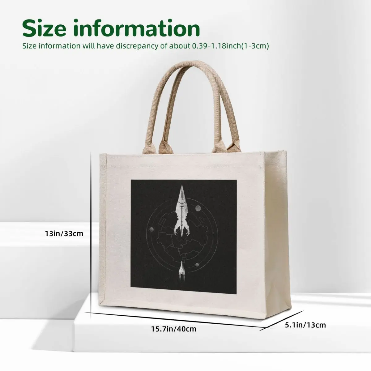 Mass Effect N7 - Normandy vs Reaper Tote Bag shopper bag women canvas tote reusable shopping bag woman shopping