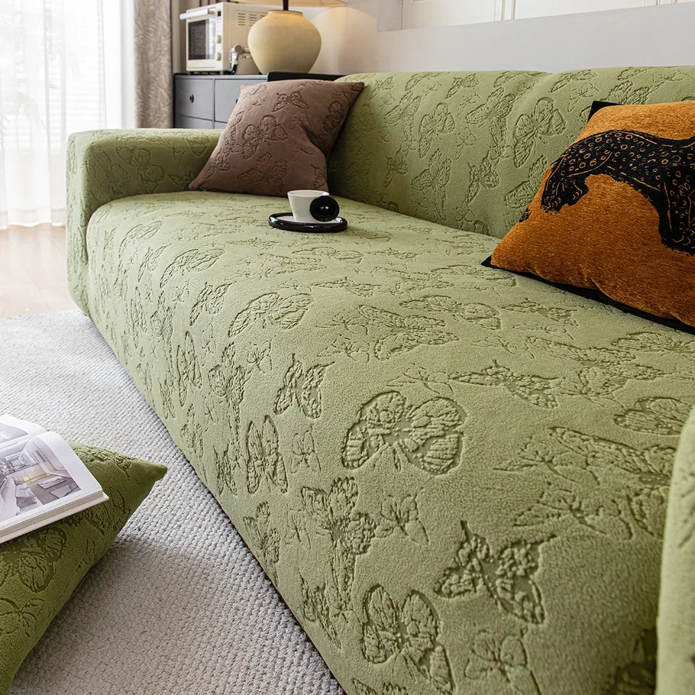 Adjustable Elastic Sofas Covers, Non-slip Stretch Extensible Adaptable Velvet Couch Corner Sofa Cover, for 1/2/3/4/5 Seater