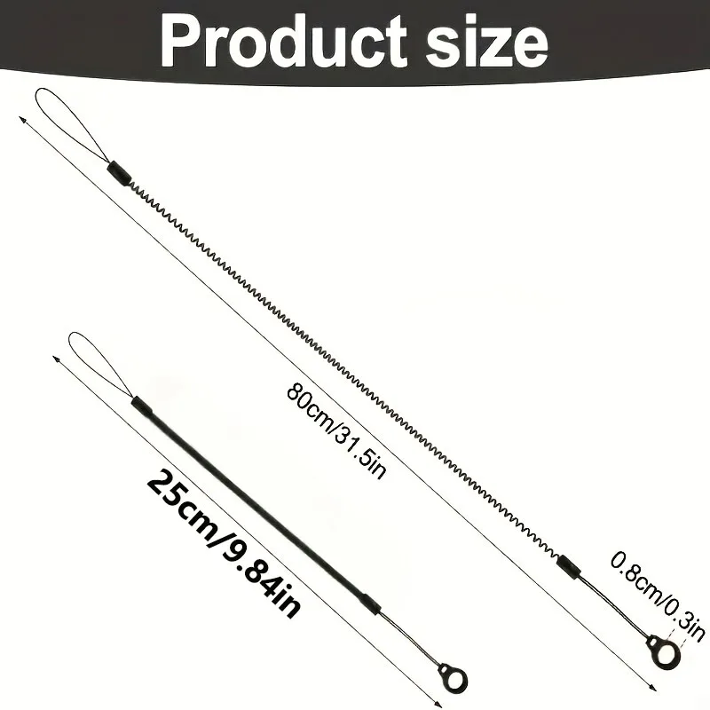 5 Pieces Elastic Tether Lanyard for Touch Pens Coil Spring Straps Convenient Tethering Drawing Pen to Touchscreen Spring Rope
