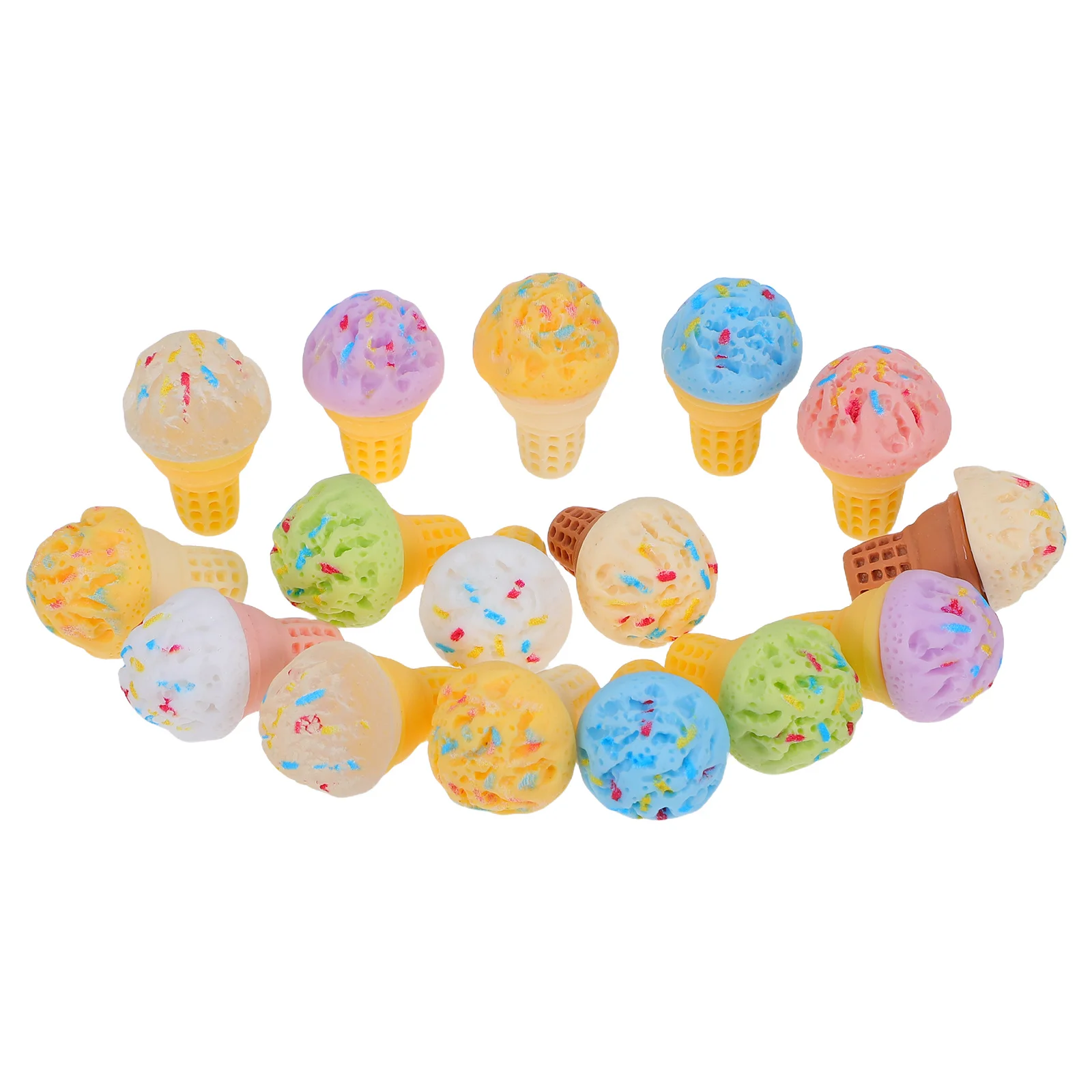 27 Stuks Mini Ijsje Hars Ambachten Realistische Fantasiespel Voedsel Set Keuken Accessoires Miniatuur Simulatie Decor