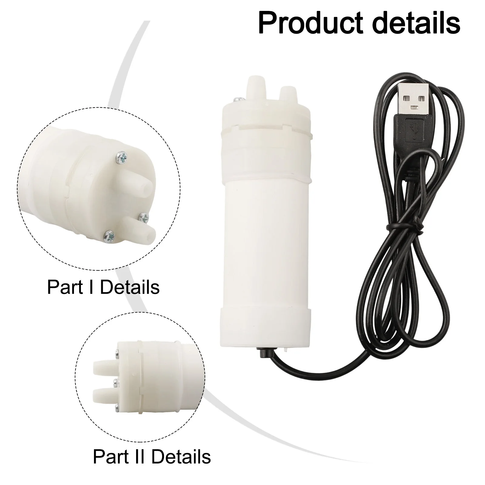 for Easy DIY Maintenance Self-priming Pump for mini Fluid Extractor Outlet Pipe 1 Meter 5V Power for source Compatible For Boats