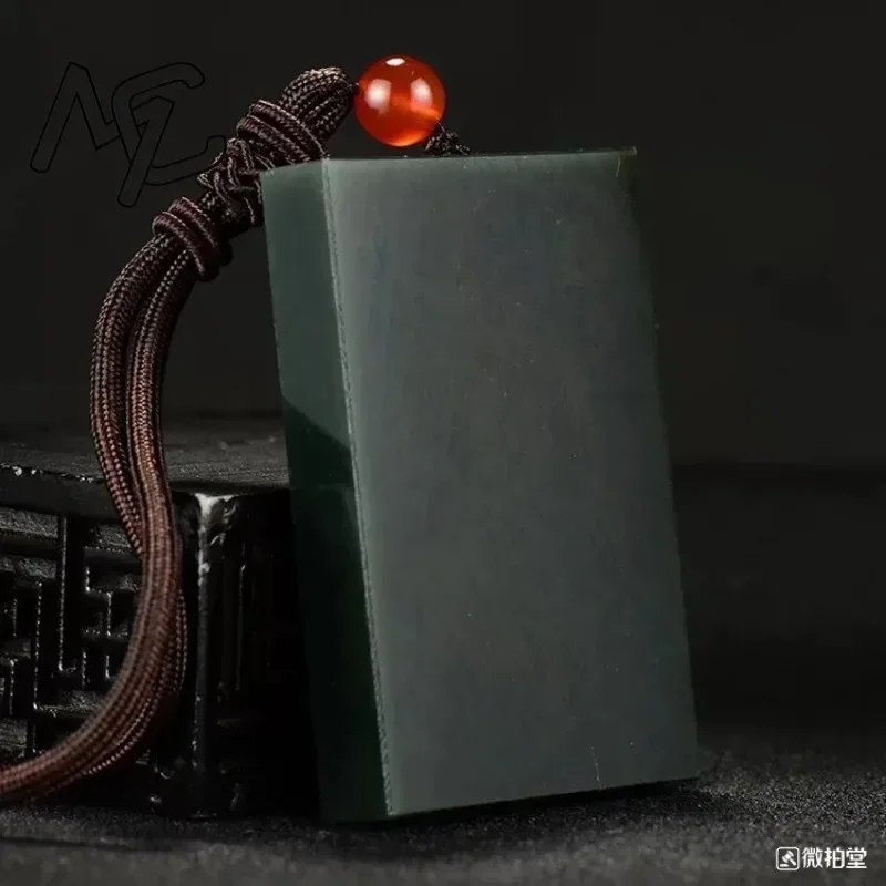 الطبيعية Hetian اليشم كلمات قلادة قلادة الجاديت مجوهرات للرجال هدايا البوذية محظوظ منحوتة موضة سحر المرأة تميمة