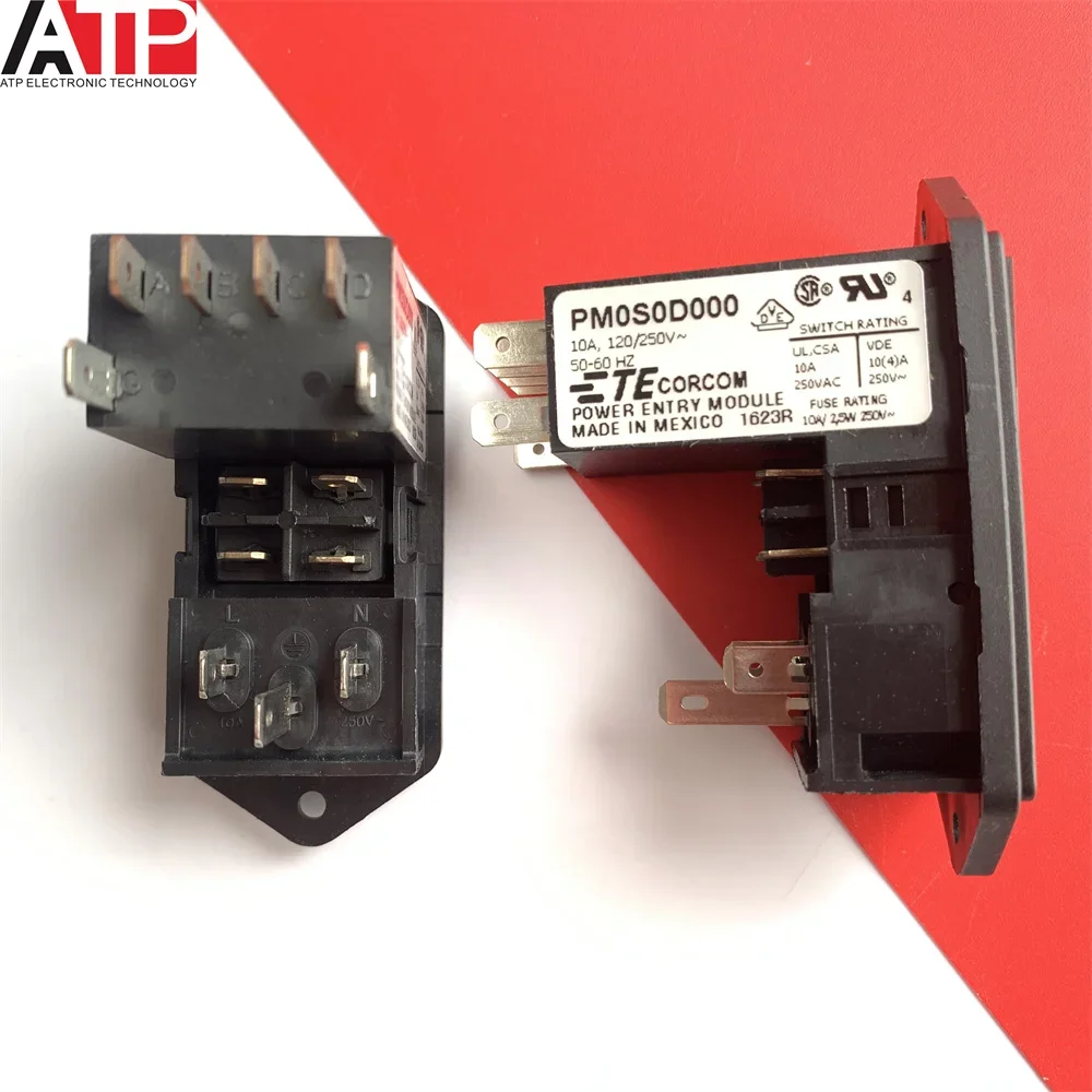 1PCS PM0S0D000 imported 10A power filter PM0S0D000 socket genuine Original spot inventory