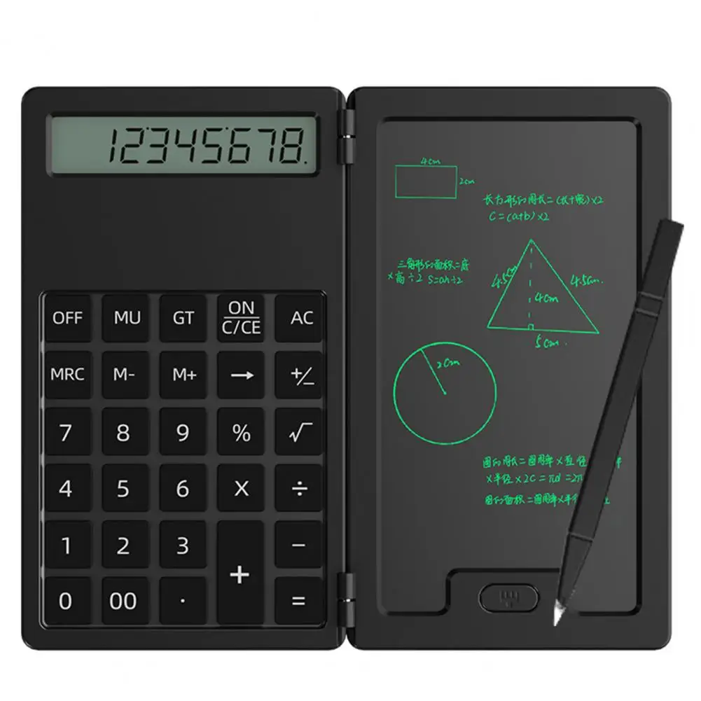 Scientific Calculator with Lcd Screen Portable Folding Lcd Writing Board Calculator with 12 Digits Display for Office