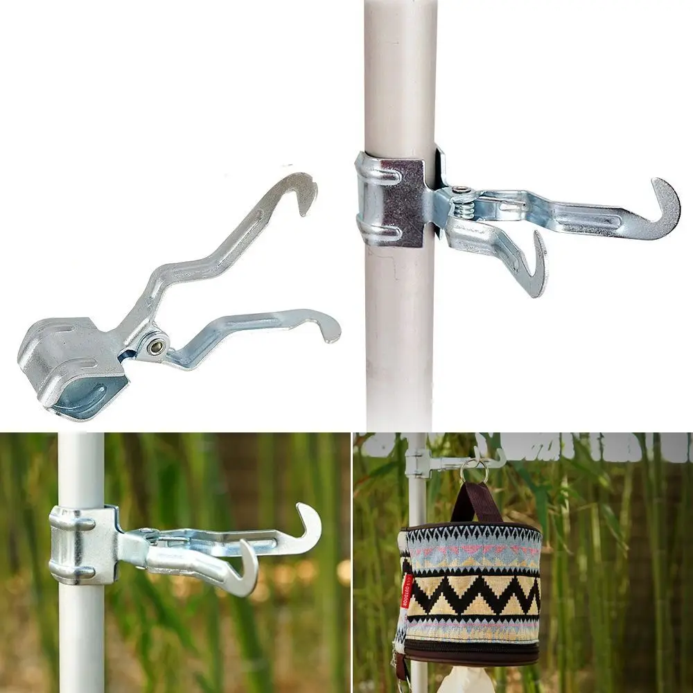 Multi-Functional Clamp On Lantern Hanger Clip Holder Light Lamp Hanging Hook for Tent Poles Outdoor Camping Hook