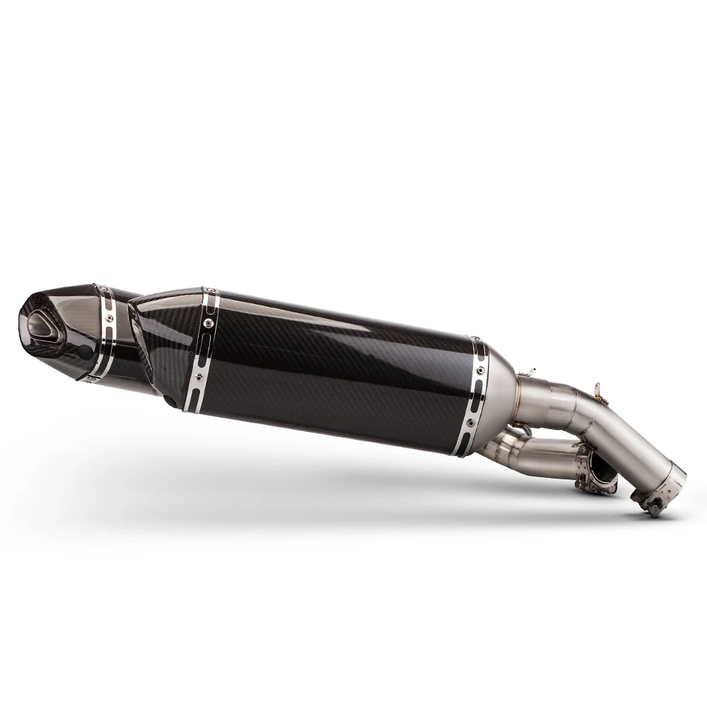 

Выхлопная труба мотоцикла с двойным выходом, среднее хвостовое звено, труба из нержавеющей стали, средняя трубка, подключение два 470 мм, карбоновый глушитель для R1 2009-2014