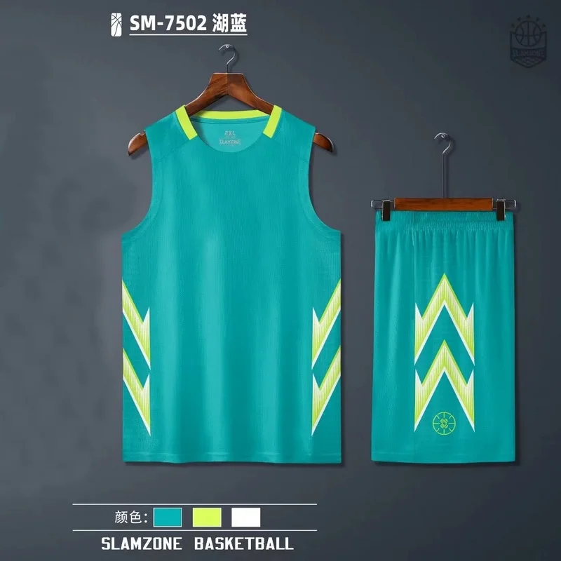 Brand basketball jerseys sleeveless vest five quarter pants set custom print number and name