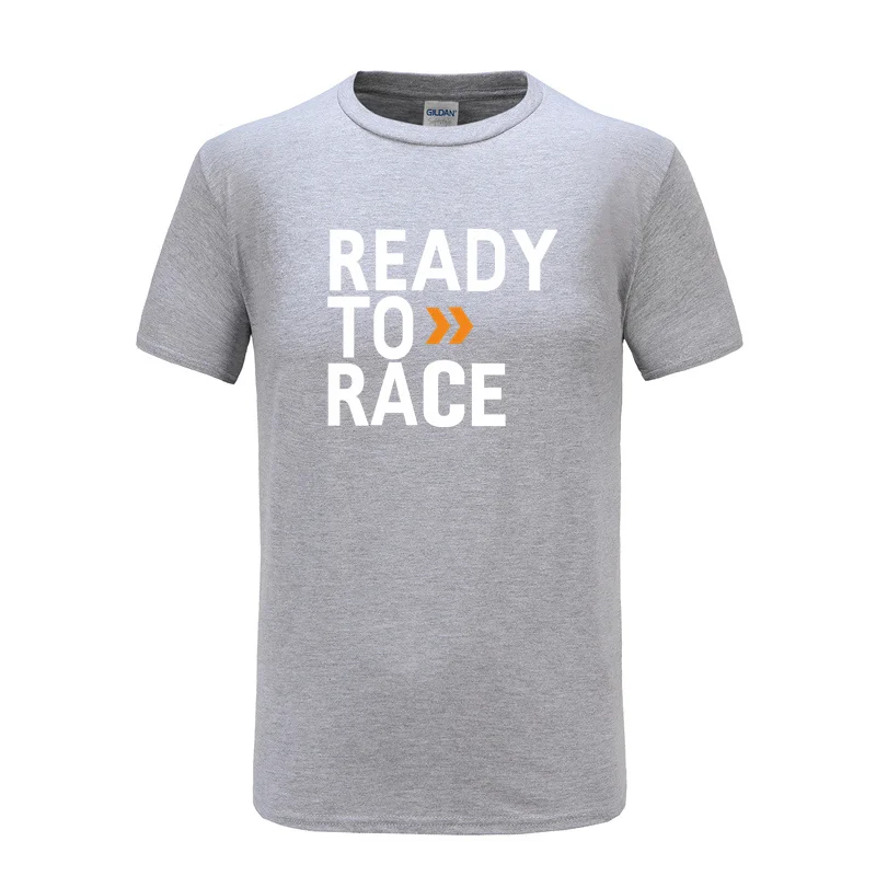 T-Shirt Mens Ready to Race tshirt Pure Cotton Clothing Punk tshirt Letter Art Casual T Shirt Man Website male vintage tee-shirt