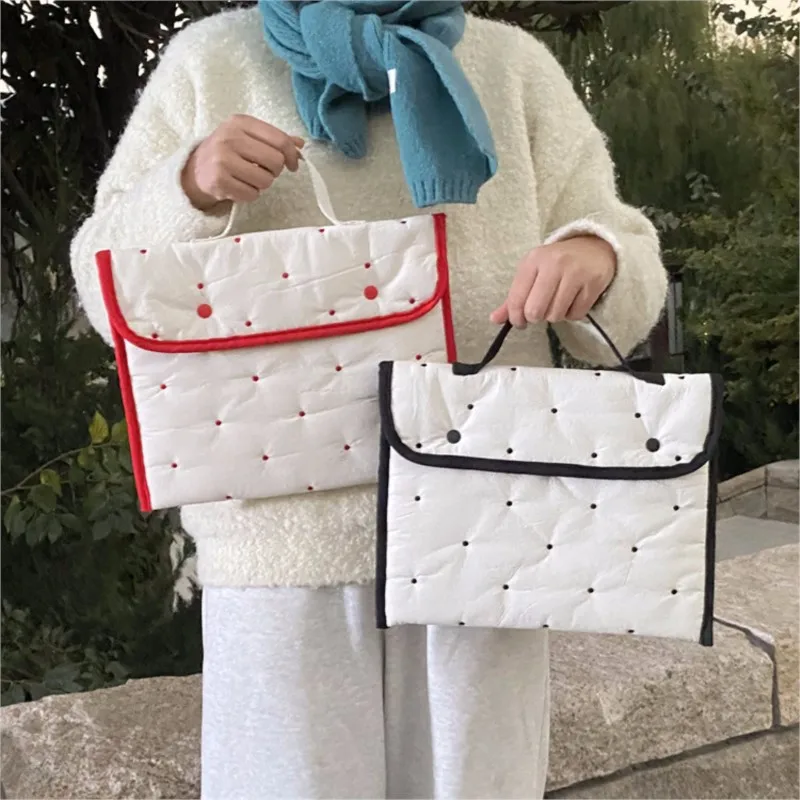 Ins Rabbit Embroidery Laptop Sleeve Bag Case Macbook Air Pro 13 M1 M2  Notebook Sleeves 11 13 13.3 14 Inch Carring Computer Bag