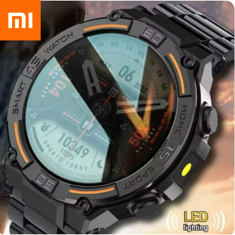 

Xiaomi 2025 Новые спортивные умные часы для мужчин 360*360 HD Экран Фонарик Мониторинг здоровья Водонепроницаемые умные часы с пульсометром BT Call
