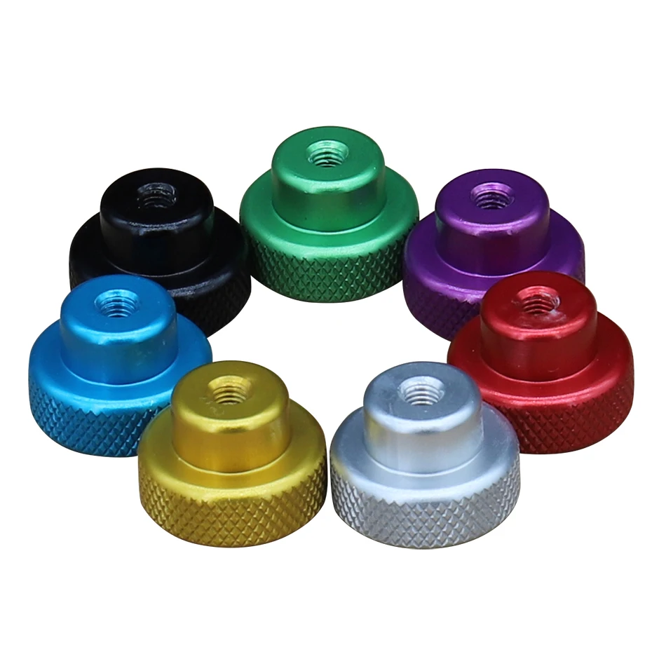 1Pcs M3 M4 M5 M6 M8 M10 M12 Knurled Thumb Nuts Aluminum Alloy Hand Grip Knobs Step Nut Silver/Black/Red Hand twisted nut