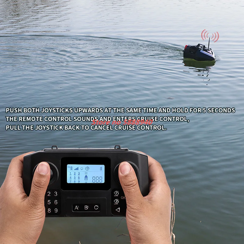 100 Position Point GPS Fishing Bait Boat GPS Beidou Dual Positioning 3 Hopper 500M 2KG 7-Color Remote Control Bait Boat Nest Boa