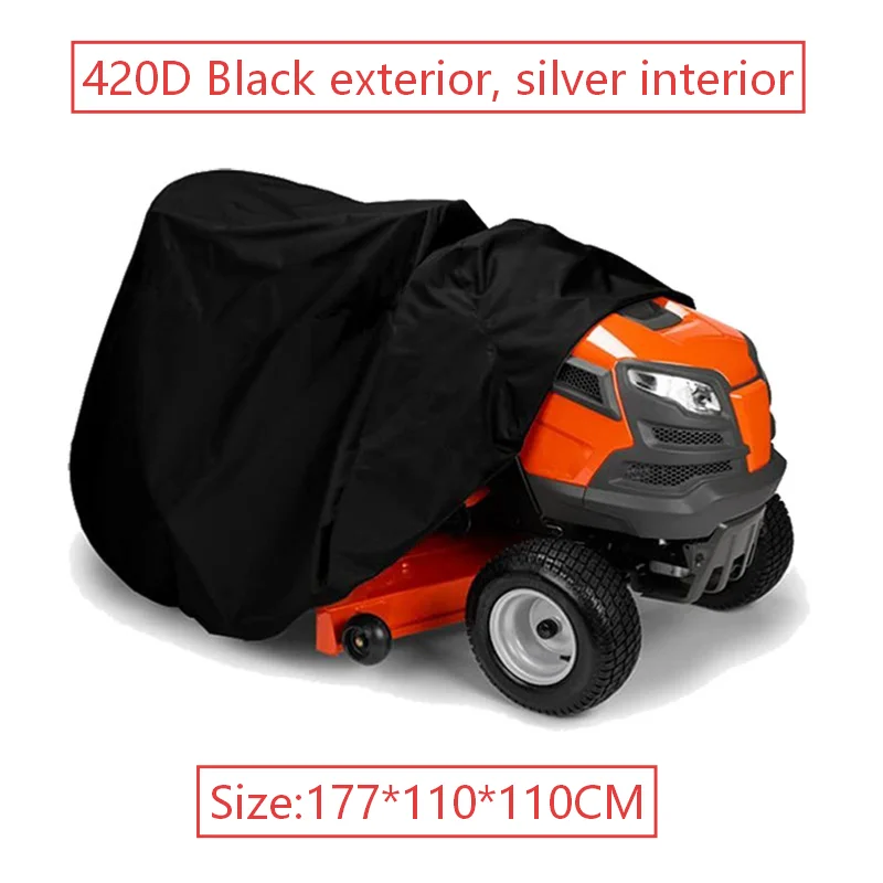 210D/420D Oxford Cloth Lawn Mower Cover Waterproof Silver-Coated Protectionor Cover Outdoor Sun, Rain, Wind & Dust Protectionor
