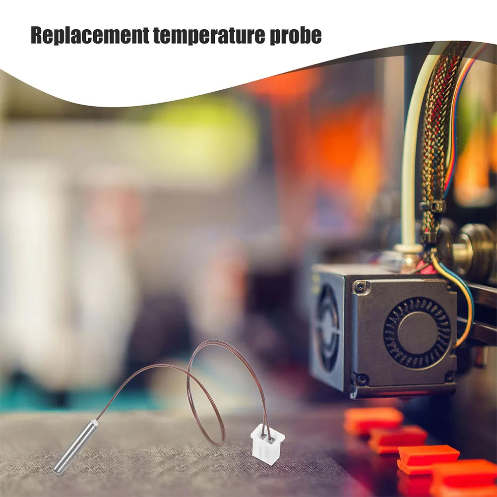

2Pcs 3D Printer Thermistor 100k Accurate Temperature Sensor Replacement Parts Accessories for 3D Printing Temp Probe