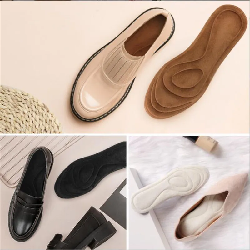 Wärmeisolierende Fleece-Einlegesohle, dick und weich für Schuhe, dicke weiche Massage-Einlage, Kaschmir-Winter-Thermo-Einlegesohlen für Männer und Frauen. – Detail 4