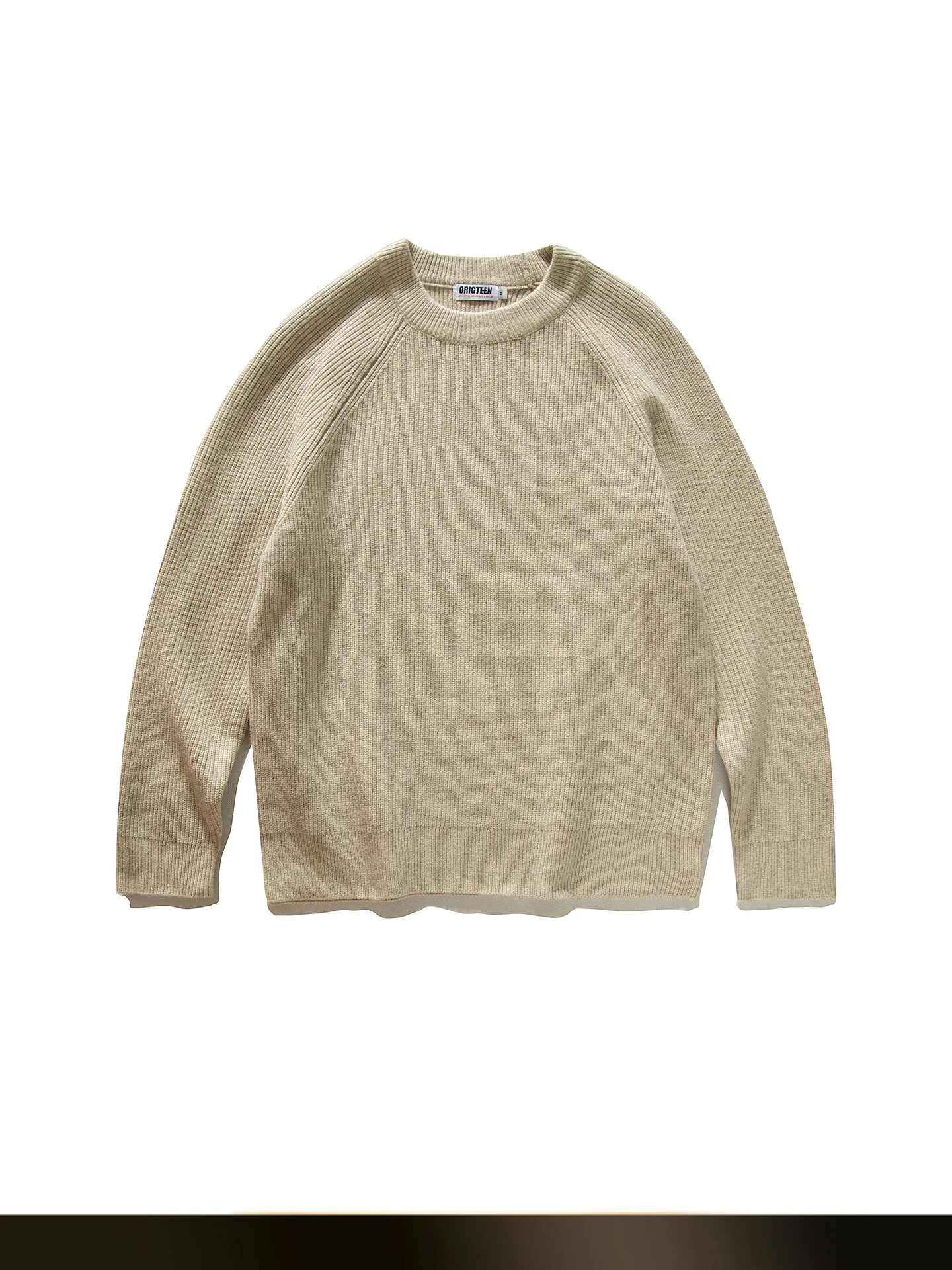 

American Retro Pure Color Simple Old Money round Ne Sweater Autumn Winter Casual Lazy Sle Couple Knitted irt