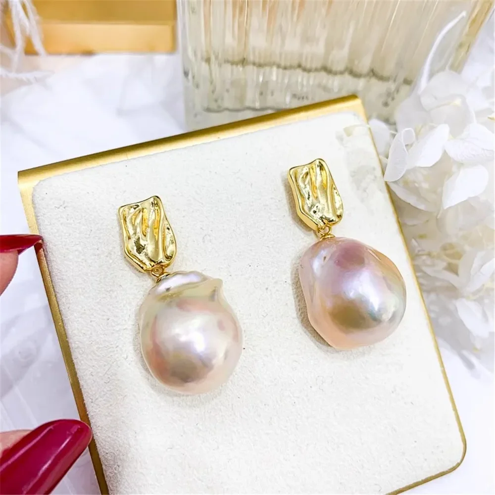 925 Silver Pearl Beads Stud Earrings Setting Base Diy Jewelry Making Findings&Components No Pearl E001