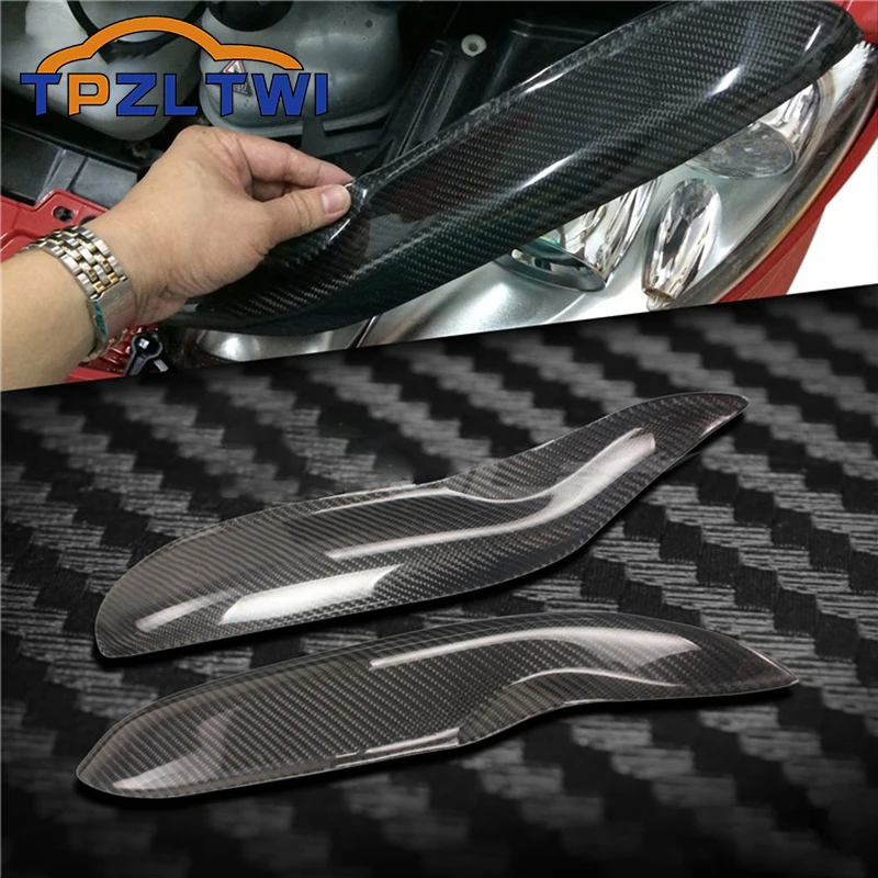 2pcs Auto Headlight Trim Lamp Eyebrow Headlight Cover Trim Decoration for Benz Smart 451 Fortwo 2007-2014 Accessories