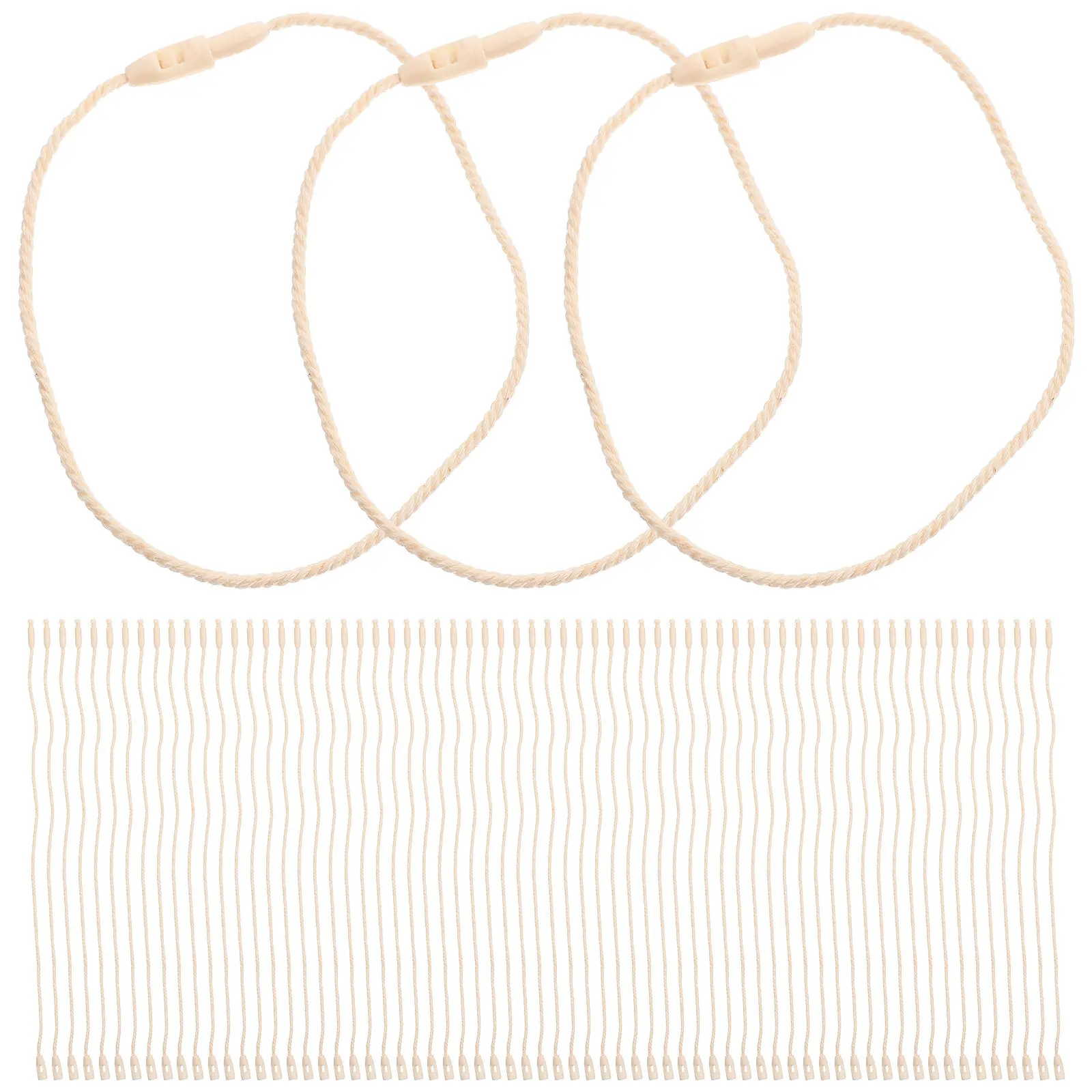 200Pcs Hanging Garment Fastener Price Label Rope for Clothes Hats Crafts Clothing Tags String