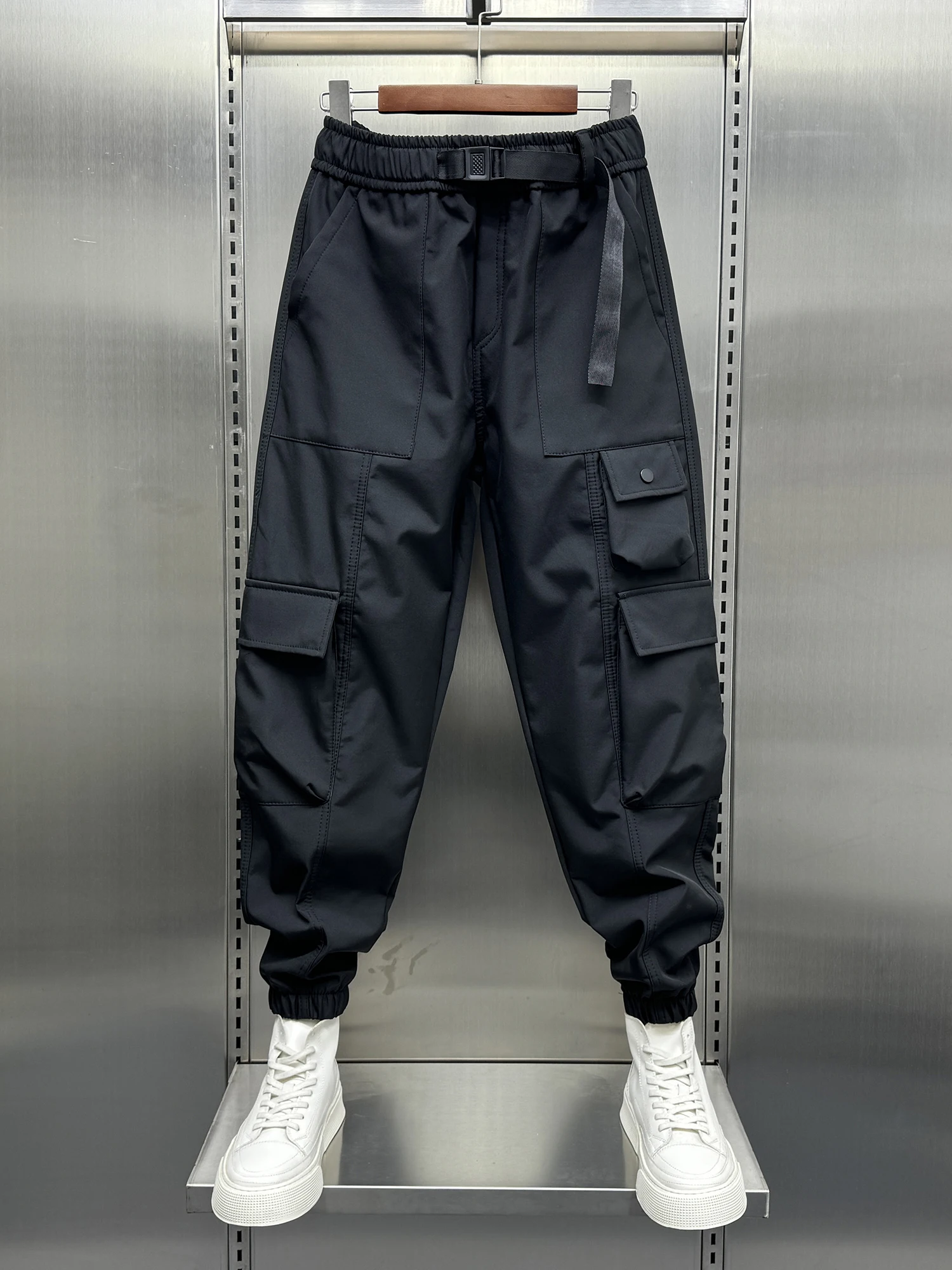 

Японские свободные брюки высокого качества для мужчин, рабочая одежда, модные длинные брюки с множеством карманов на весну и осень для подростков и молодежи.