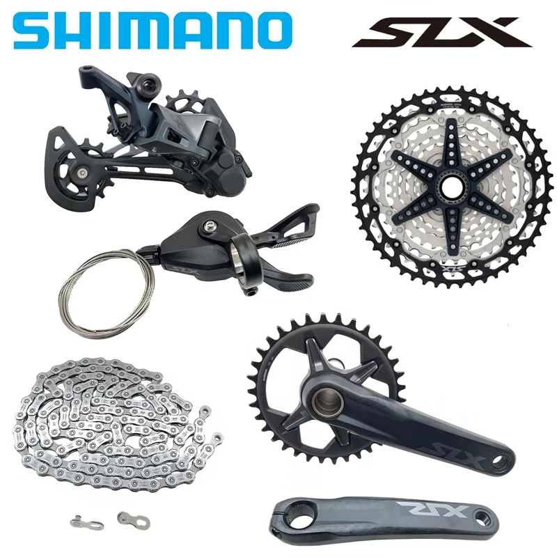 SHIMANO Deore SLX M7100 1X12S Groupset 12V Shift Lever Rear Rear Derailleur CS 10-51T CN 124L FC-M7100 170MM 34T Mountain Bike