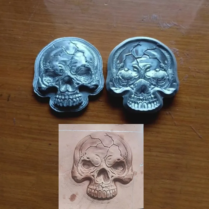 

Металлическая 3D форма для штамповки кожи черепа (65x59 мм), глубина 6 мм, инструмент для рукоделия из кожи своими руками для тиснения и формирования