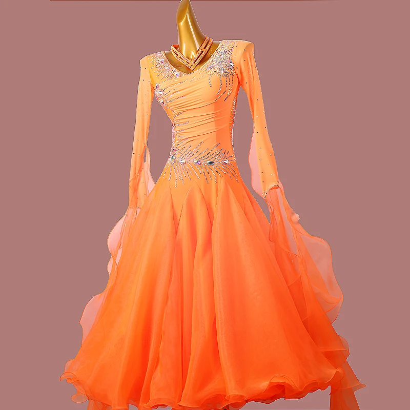 New Ballroom Dance Dress High-End Skirt National Standard Waltz Dancing Costumes Female Adult Profession Performance Clothing