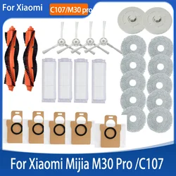 Compatibile per Xiaomi Mijia M30 Pro/c107 accessori di ricambio Mop Cloth Dust Bag filtro Hepa spazzola principale pezzi di ricambio