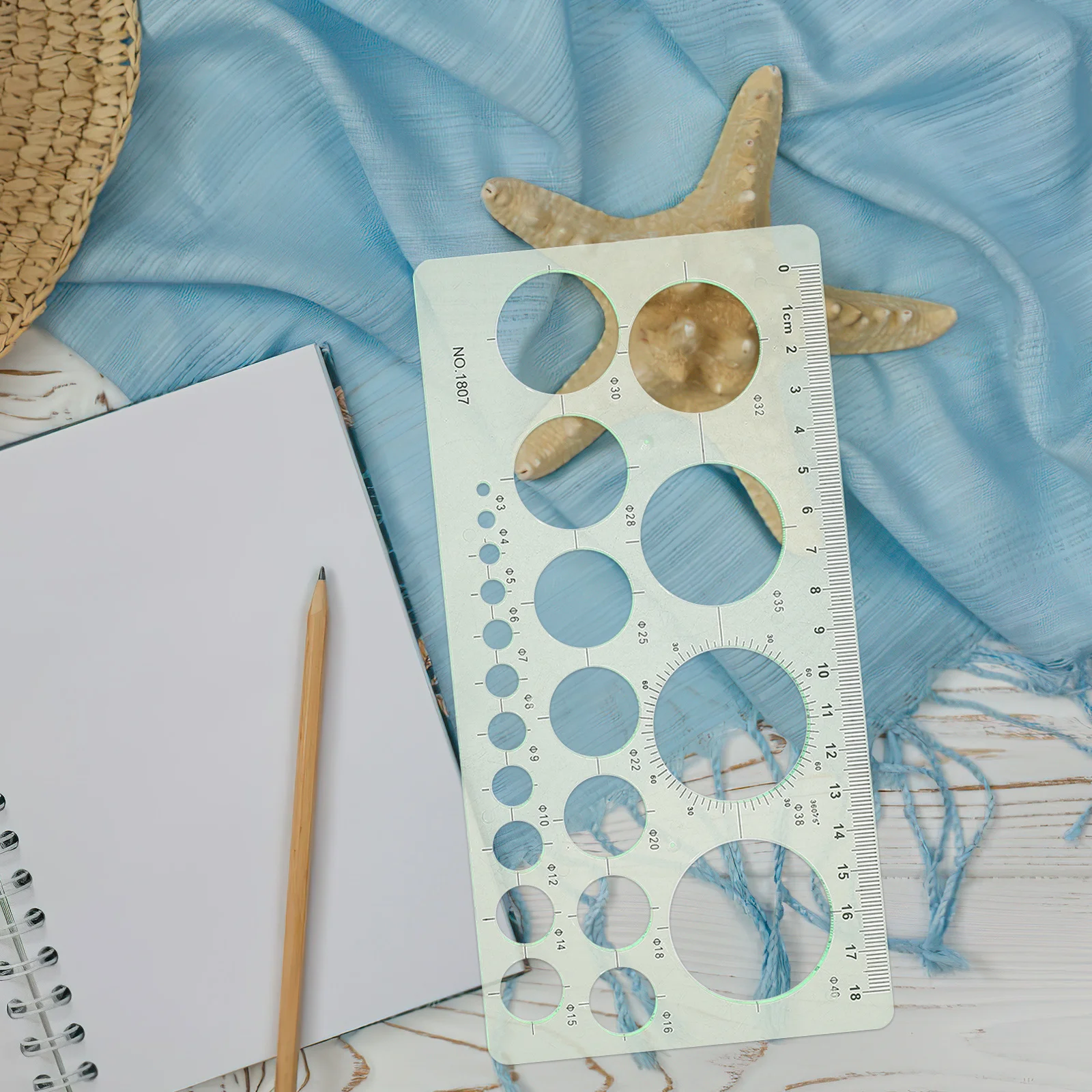 9pcs Measuring Template Ruler Plastic Geometric Drawing Stencils Set For Office Home School Architecture Engineering Artwork