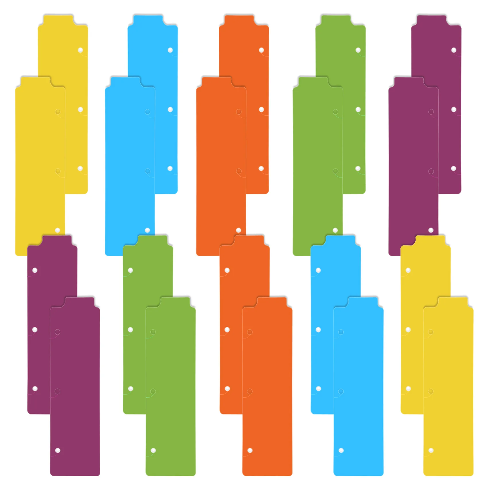 REST 20 Pieces Snap-in Plastic Bookmark Mini Binder Dividers Snap in Bookmark for Planner Multicolor Plastic Bookmark