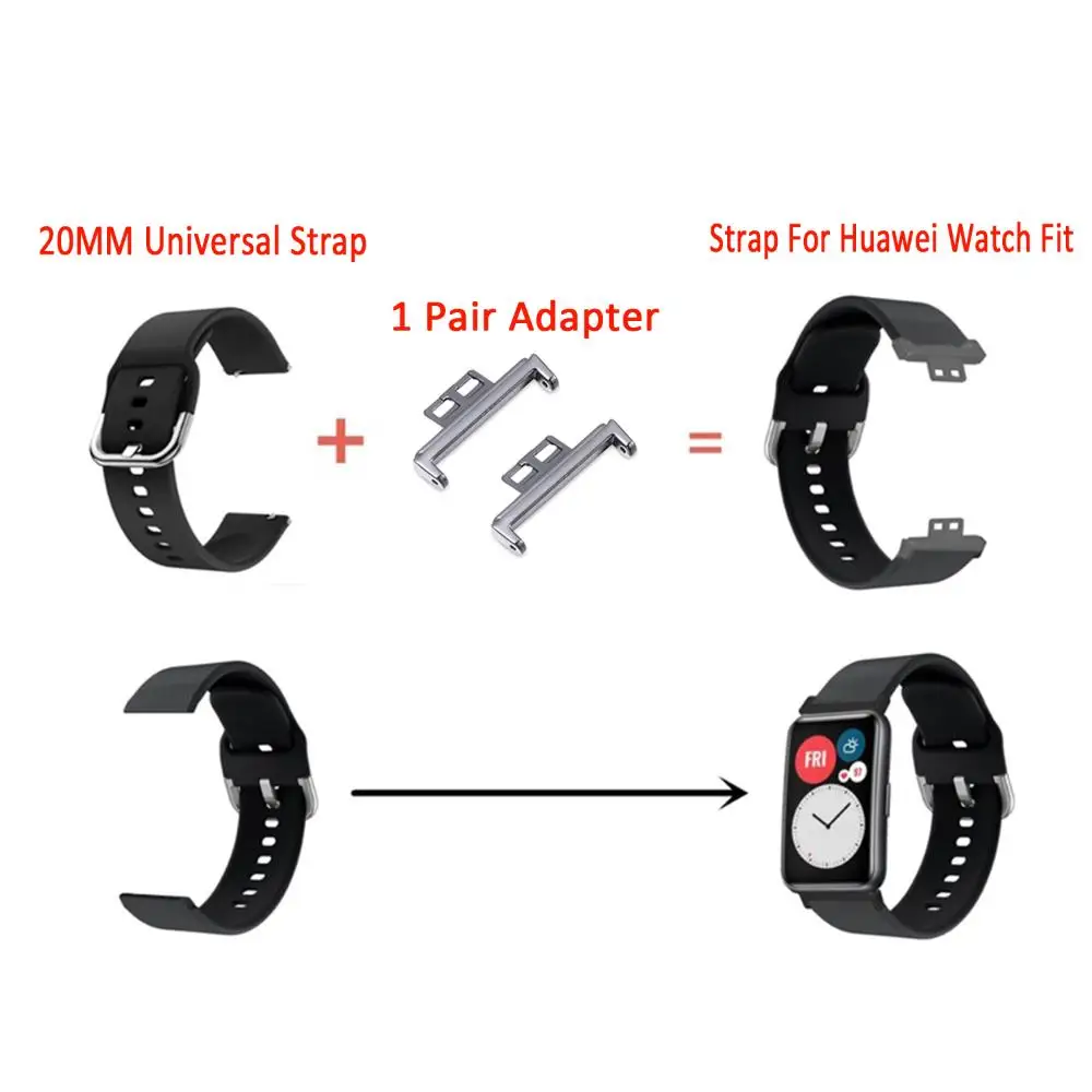 

1Pair Kit Replacement Wristband Strap Connector Adapter Watch Band Linker For Huawei Watch Fit