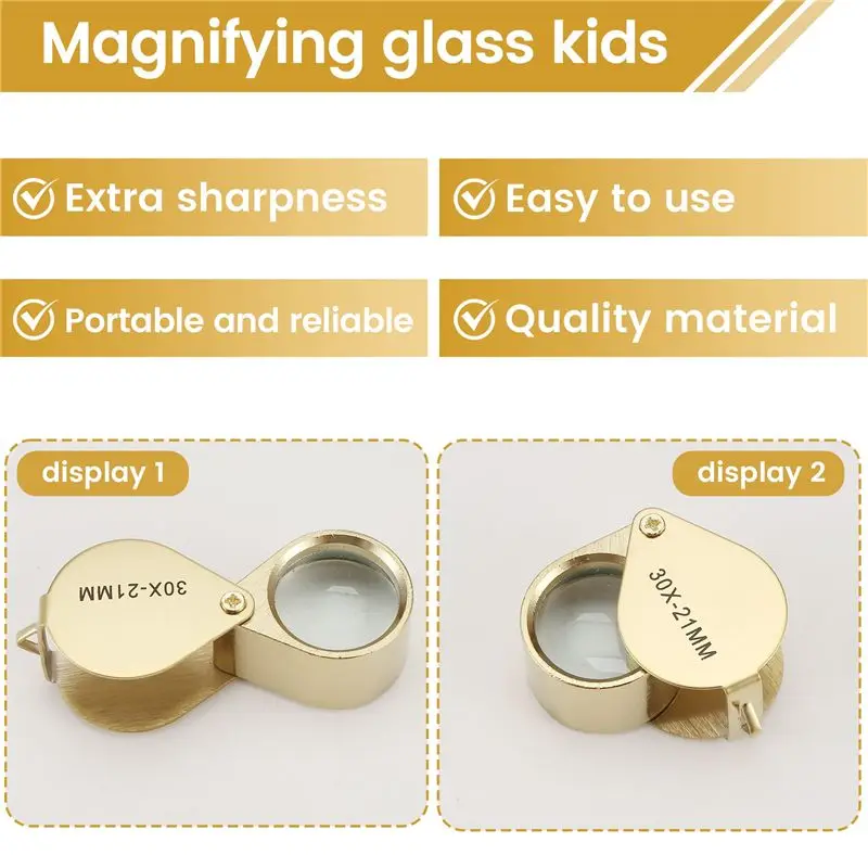 Jewellers Eye Magnifier Glass Lens Magnifier Magnifier For Home Work Shop Classroom Jewelry Coins Stamps Watch Identify Eco-Frie